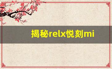 揭秘relx悦刻mini的强大功能与便捷使用体验