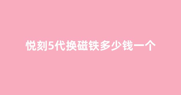 悦刻5代换磁铁多少钱一个(悦刻5代 拆解)
