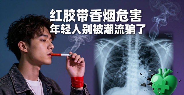 红胶带香烟危害 年轻人别被潮流骗了